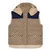 Gucci Gg Supreme Hooded Gilet In Brown