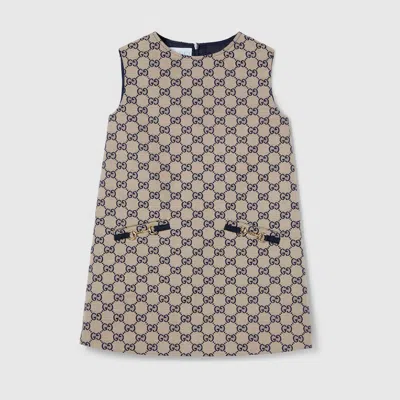 Gucci Kids' Gg Canvas Dress In Brown