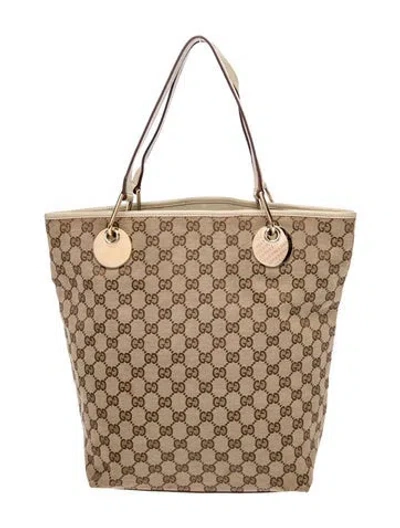 Pre-owned Gucci Gg Canvas Eclipse In Brown