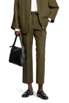 Gucci Gg Canvas Flared Trousers In Green
