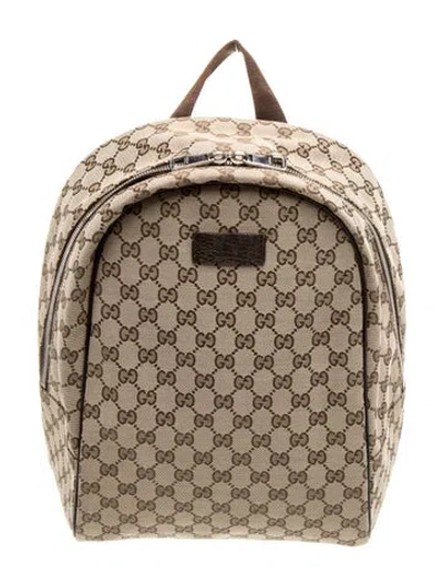 Pre-owned Gucci Gg Canvas Gg Canvas Backpack In Neutral