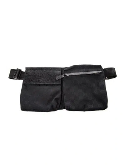 Pre-owned Gucci Gg Canvas Gg Canvas Belt Bag In Black