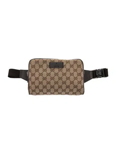 Pre-owned Gucci Gg Canvas Gg Canvas Belt Bag Small In Brown