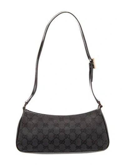 Pre-owned Gucci Gg Canvas Gg Canvas Shoulder Bag In Black