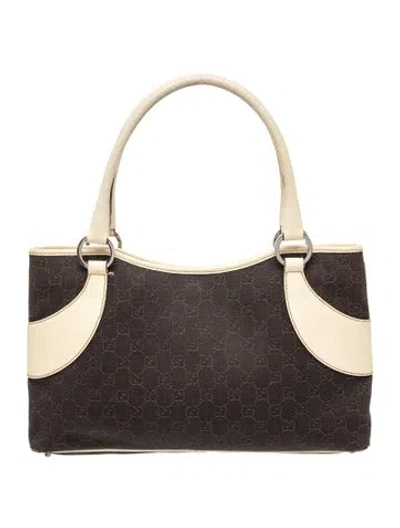 Pre-owned Gucci Gg Canvas Gg Canvas Tote In Black