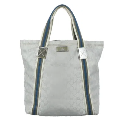 Pre-owned Gucci Gg Canvas Grey Canvas Tote Bag ()