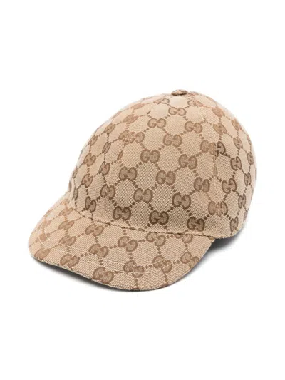 Gucci Kids' Supreme Monogram Cap In Neutrals