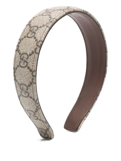 Gucci Gg Canvas Headband In Brown