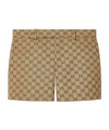 Gucci Gg Shorts With Horsebit In Nude
