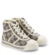 Gucci High-top Canvas Sneakers In Blue