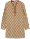 GUCCI GG-CANVAS HORSEBIT-DETAIL MINI DRESS