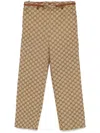 Gucci Gg Supreme Trousers In Brown