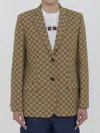 Gucci Gg Canvas Jacket In Beige