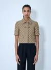 Gucci Gg Fabric Jacket In Brown