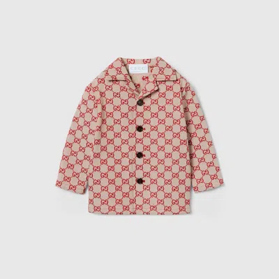Gucci Babies' Gg Canvas Jacket In Multi