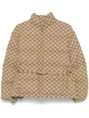 Gucci Gg Fabric Bomber Jacket In Brown