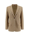 Gucci Woman Blazer Woman Beige Blazers E Vests In Tan