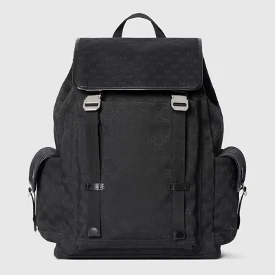 Gucci Gg Canvas Large Backpack In Black