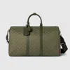 Gucci Gg Canvas Large Duffle Bag In Green