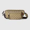 Gucci Beige Pouch With All-over Gg Motif In Fabric Man In Beige
