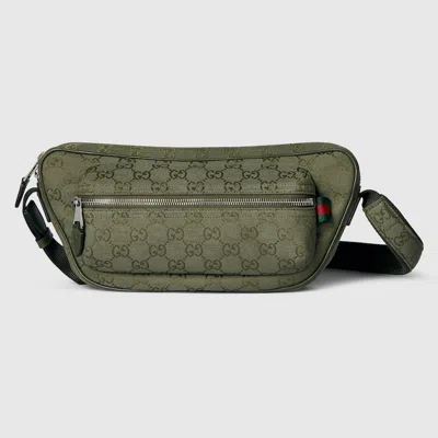Gucci Gg Canvas Large Slingbag In Green