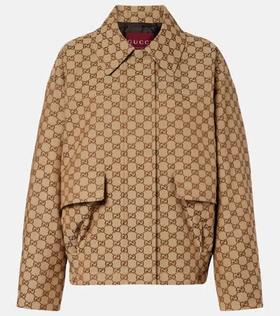 Gucci Jackets Adjustable Hem Buttoned Cuffs Front Pockets In Neutral