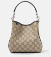Gucci Gg Canvas Leather-trimmed Tote Bag In Beige