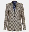 GUCCI GG CANVAS LINEN-BLEND BLAZER