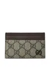 Gucci Gg Canvas Logo Cardholder In Brown