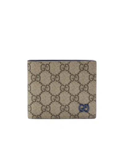 Gucci Gg-canvas Logo-plaque Wallet In Gray