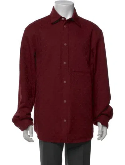 Pre-owned Gucci Gg Canvas Long Sleeve Shirt In Red