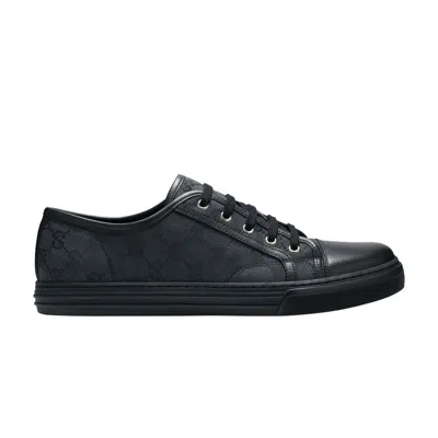 Pre-owned Gucci Gg Canvas Low 'grey Black'