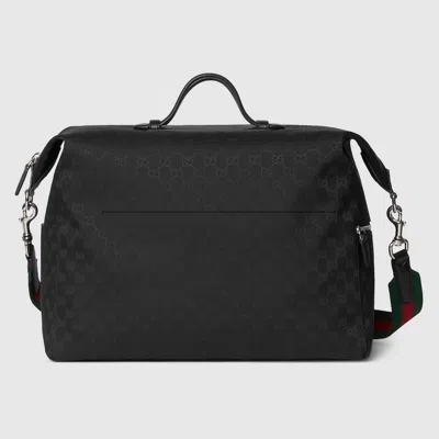 Gucci Gg Canvas Medium Duffle Bag In Blue Dk Blue