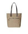 Gucci Medium Size Gg Fabric Shopping Bag In Brown