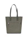 Gucci Gg Canvas Medium Tote Bag In Green
