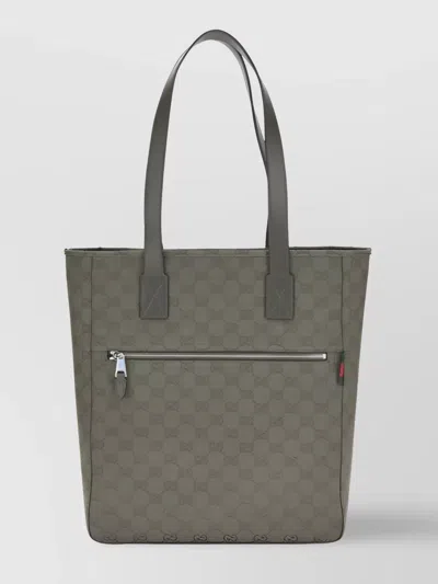 Gucci Gg Canvas Medium Tote Bag In Gray
