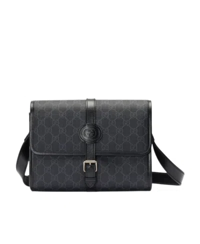 Gucci Gg-canvas Messenger Bag In Black