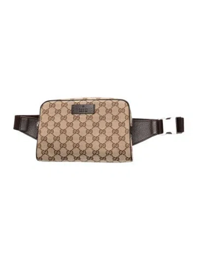 Pre-owned Gucci Gg Canvas Messenger In Brown