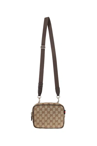 Gucci Gg Canvas Mini Bag In Sand