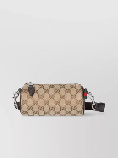 Gucci Gg Canvas Mini Cylinder Bag In Neutral