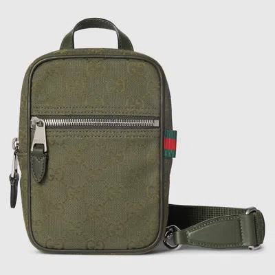 Gucci Gg Canvas Mini Slingbag In Green