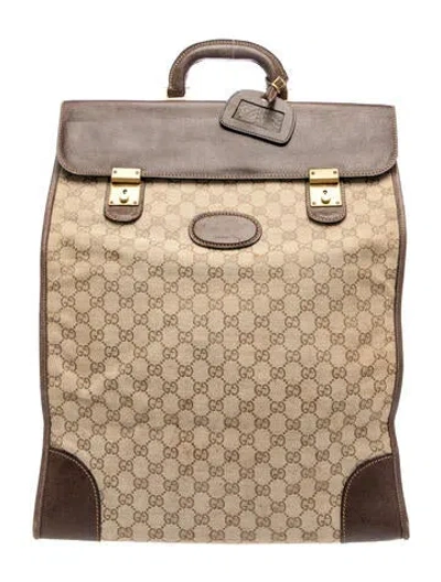 Pre-owned Gucci Gg Canvas Monogram Fold Up Tote Vintage In Neutral