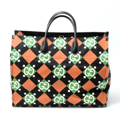 Pre-owned Gucci Gg Canvas Multi-color Pvc Leather Shoulder Bag Tote Bag ()