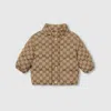 Gucci Gg Canvas Padded Jacket In Brown