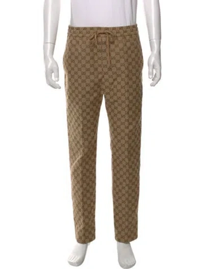 Pre-owned Gucci Gg Canvas Pants In Neutral