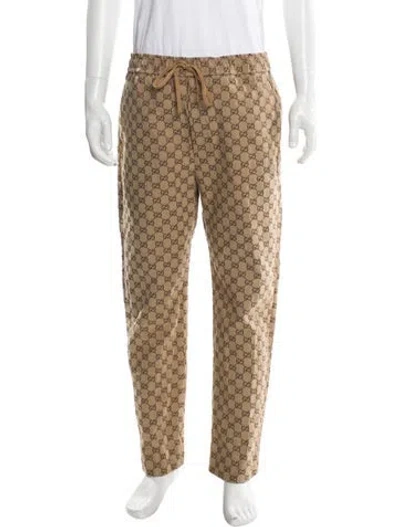 Pre-owned Gucci Gg Canvas Pants In Neutral