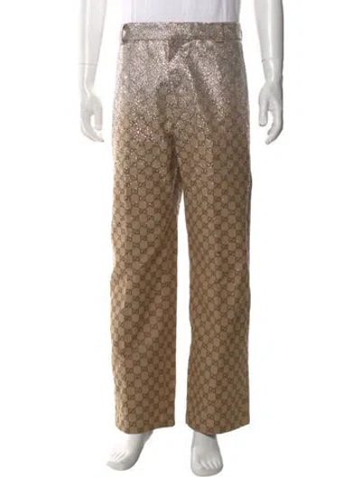 Pre-owned Gucci Gg Canvas Pants In Neutral
