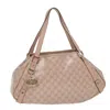 GUCCI GUCCI GG CANVAS PINK CANVAS SHOULDER BAG (PRE-OWNED)