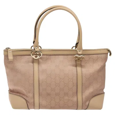 Pre-owned Gucci Gg Canvas Pink Canvas Tote Bag ()