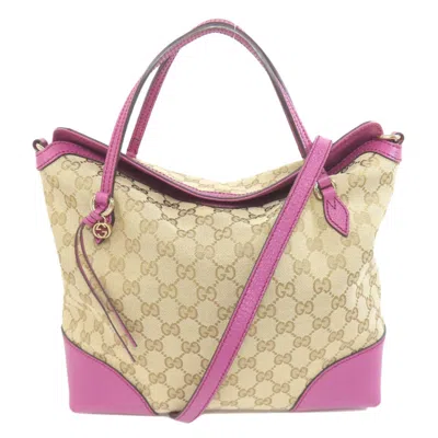 Pre-owned Gucci Gg Canvas Pink Gg Canvas Tote Bag ()